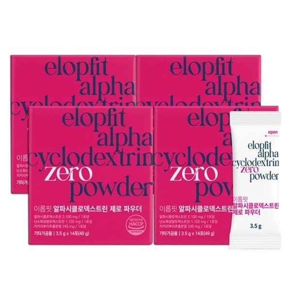 [이롭] 알파CD 알파시클로덱스트린 제로 파우더 14포 X 4박스