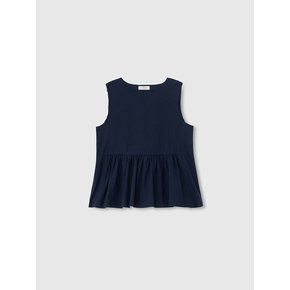 WASHED COTTON SLEEVELESS_NAVY