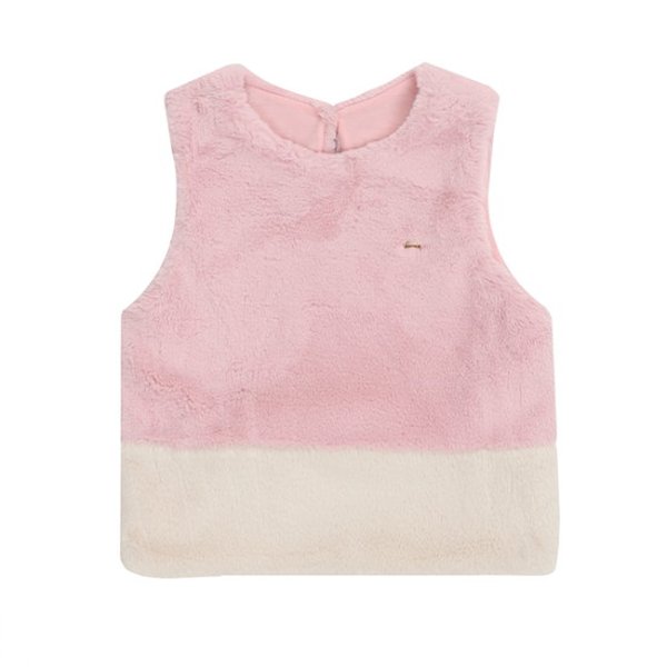 [여주점] 핑크 FUR 배색조끼 (T15KKV010)