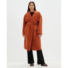 4378255 Calvin Klein DF Wool Belted Wrap Coat - Baked Clay 73048338