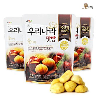 밤뜨래 (G)[밤뜨래] 국내산 우리나라맛밤 50g x 10봉