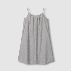 여 코튼 시어서커 민소매 파자마 원피스 (DARK CHARCOAL/ DARK BEIGE/ DARK BLUE)