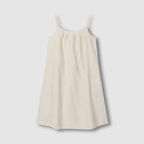 여 코튼 시어서커 민소매 파자마 원피스 (DARK CHARCOAL/ DARK BEIGE/ DARK BLUE)