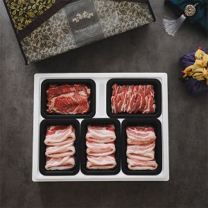  [자연맛남] 강원도 1등급 국내산 돼지고기 선물세트 5구 1호 2.5kg(삼겹살500gx3팩/가브리500g/갈매기500g)