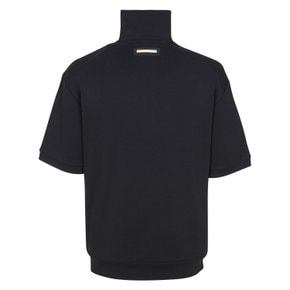 [BOSS GOLF] 남성 골프 시그니처 반팔 쿼터 집업 카라 티셔츠 블랙(BHFTM1301-21)
