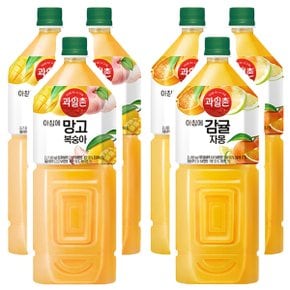 과일촌 아침에 망고복숭아, 감귤자몽 2가지맛 각 3개씩 2L x 6페트