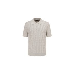 25S/S Premium 스톤 워싱 케이블 반소매 카라 니트 4종 택1 [ADF2ET1802]
