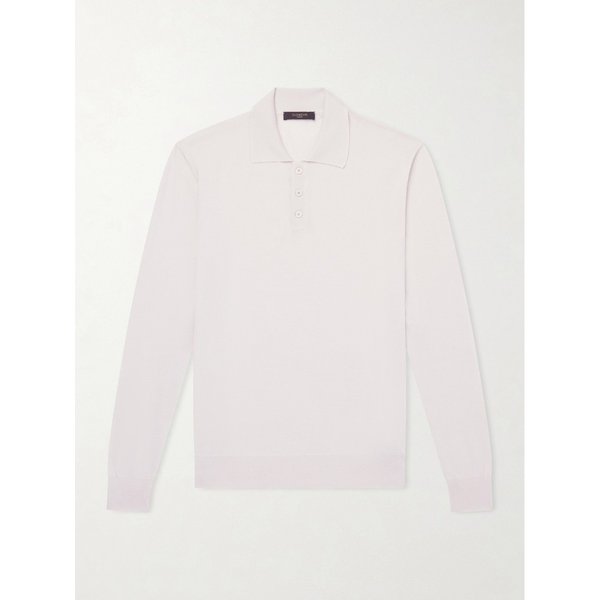 슬림 캐시미어 실크 블렌드 폴로 셔츠 46376663163003657