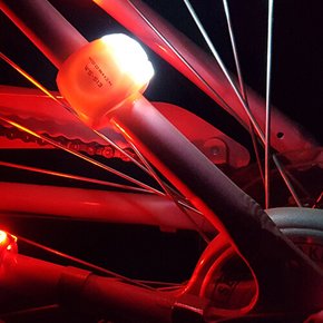 2구 실리콘 자전거 LED WS-513 (2개입) 후미등,등산배낭부착등 다용도활용 색상랜덤발송