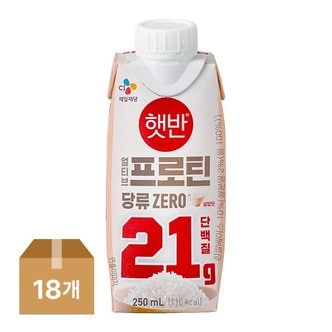 CJ제일제당 단백질 음료 얼티브 프로틴 쌀밥맛 250mL1box(18개입)