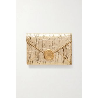 드리스반노튼 텍스처드 메탈릭 크로크-이펙트 가죽 지갑 46376663162958585