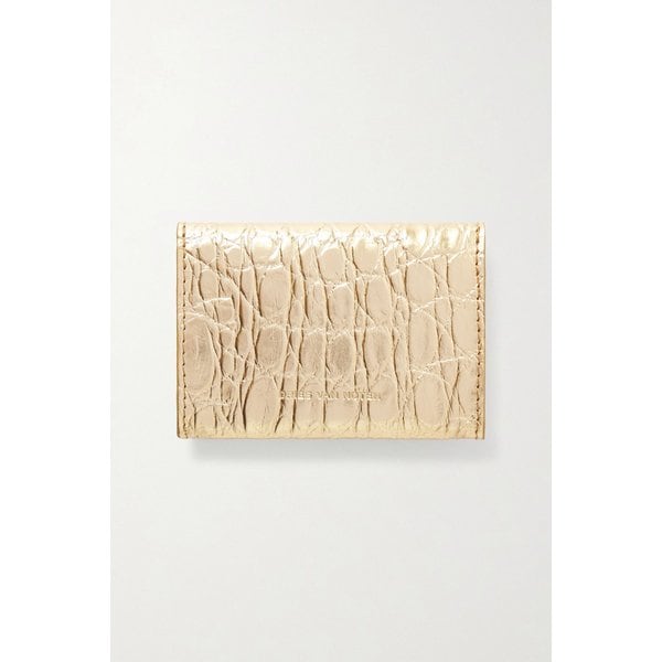 텍스처드 메탈릭 크로크-이펙트 가죽 지갑 46376663162958585