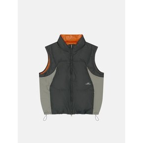 Turbo Reversible Down Vest Charcoal