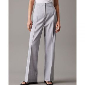 5206357 Calvin Klein Wool Blend Straight Leg Pants - Grey