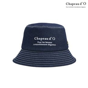 [샤포도] (CU-1EBV187NV) 일본 수입 데님 자수 버킷 네이비[35224713]