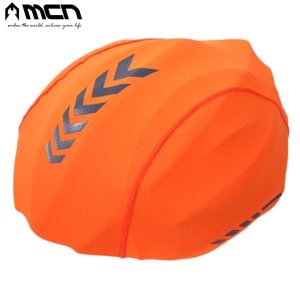 MCN 방풍 헬맷커버 오렌지 자전거헬멧커버 레인커버