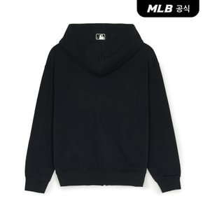 [엠엘비코리아공식] 베이직 스몰로고 오버핏 투웨이 후드집업 NY (Black)