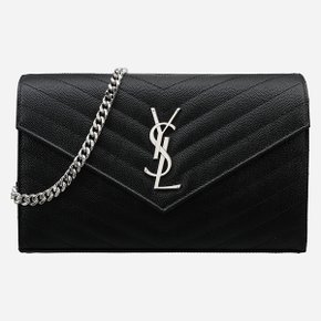 [시흥점] 6S 377828 BOW02 1000 모노그램 체인 숄더백 실버 블랙