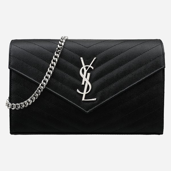 [시흥점] 6S 377828 BOW02 1000 모노그램 체인 숄더백 실버 블랙