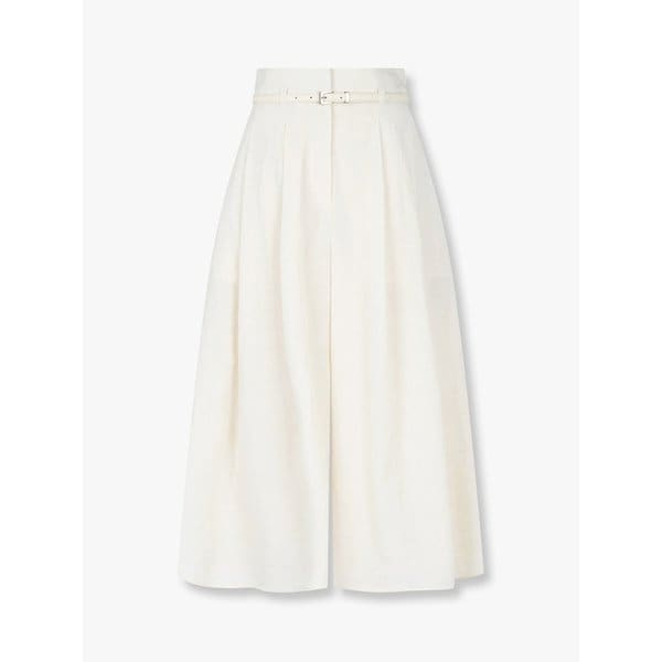 투 턱 벨티드 와이드 팬츠_아이보리 7116230403