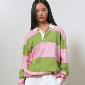 UNISEX 스트라이프 럭비 니트 [PINK] / GF1UKP006-WOMAN