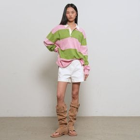 UNISEX 스트라이프 럭비 니트 [PINK] / GF1UKP006-WOMAN