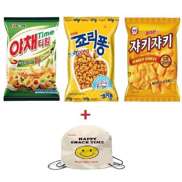 크라운 스마일가방 야채타임 70g 죠리퐁 74g 쟈키70g(1)