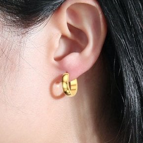 14mm 18K GF 귀걸이 데일리 금 선물 쥬얼리 금 여자친구 부모님 선물 데일리 패션 아이템 원터치
