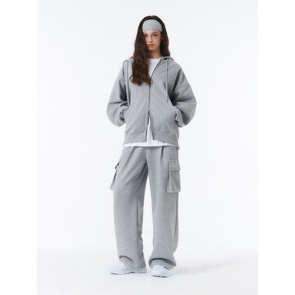 [Unisex] BASIC LINE OVER FIT 2-WAY ZIP-UP (2color)