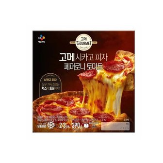  CJ 고메 시카고피자 페페로니토마토 390g 6개