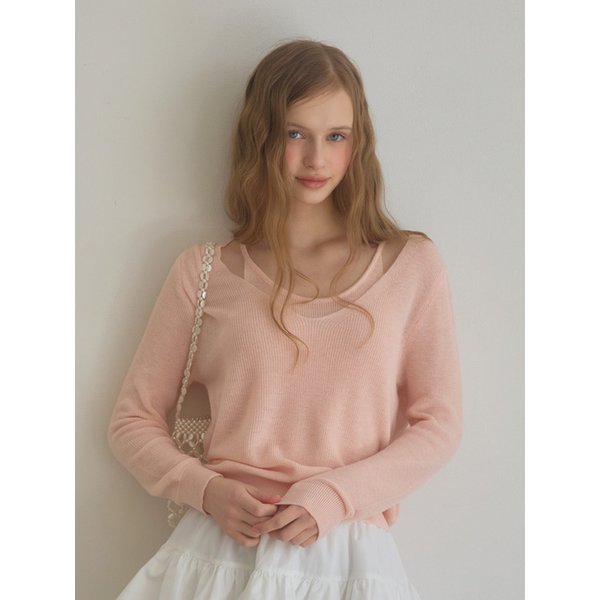 레이어드니트_Pink