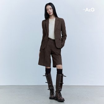 더엣지 [The AtG] 더엣지 24FW 울혼방 체크 버뮤다 팬츠 (+벨트)