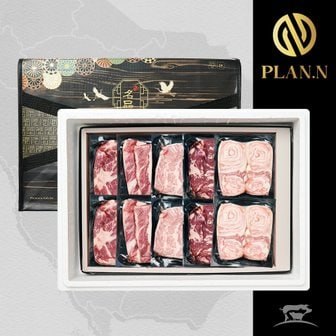 PLANN [명절 후 배송][PLANN] 이베리코 베요타 프리미엄 선물세트 5호 2.0kg(목살400,갈비400,항정400,황제400,눈꽃400)