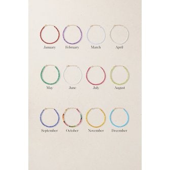  지아 지아 벌스스톤 14k 골드 비즈 브레이슬릿 레드 1647597293938359