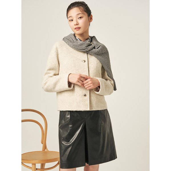 니트라이크 라운드넥 재킷  베이지 (BF5911C05A)