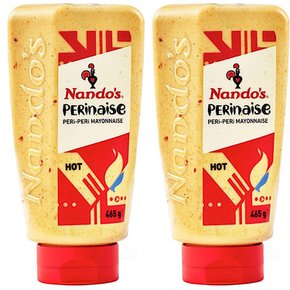 난도스 페리네즈 핫 페리페리 마요네즈 Nandos Hot Peri-peri Mayonnaise Sauce 465g 2개