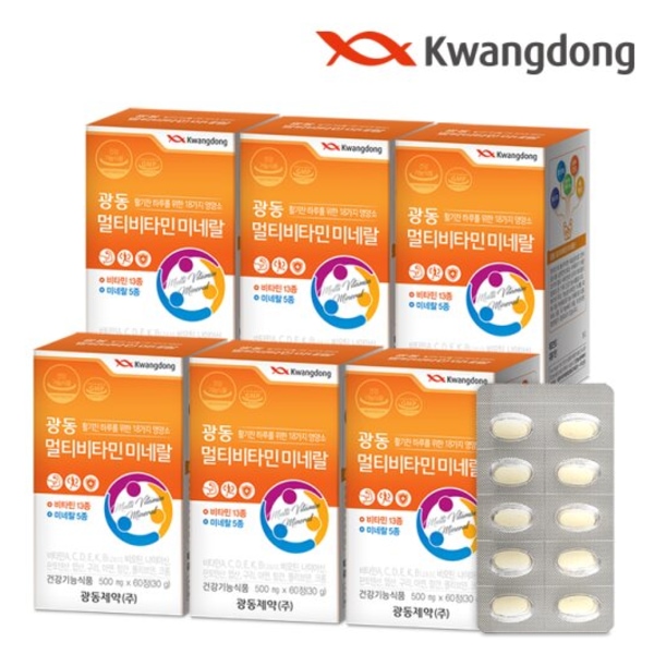 멀티비타민 미네랄 60정 6박스