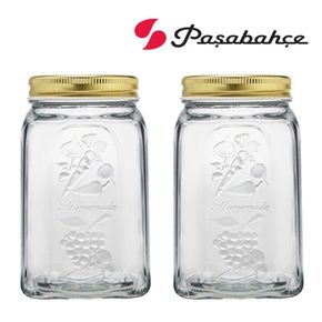 유리 저장병 1000ml 2P 수제청 피클병 보관 용기 공병[34081413]