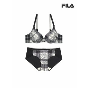 모던 체크 반다나 여성 라이트샌드 브라 팬티 세트  FI4BAE6648FLSA 2SKU _P357263965