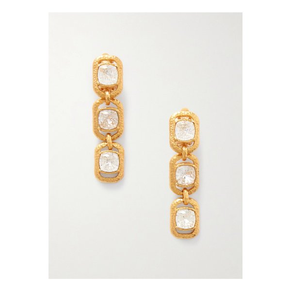 오스카 드 라 렌타 골드톤 크리스털 클립 이어링 46376663162898634