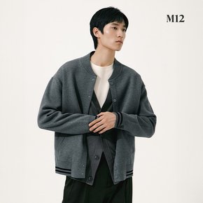 [온플] M12 24FW 남성 울블렌디드 니팅 보머 점퍼