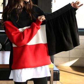 여성 페이크 레이어드티 후드 레이어드 티셔츠 박스티 이너 밴드 레깅스 힙커버