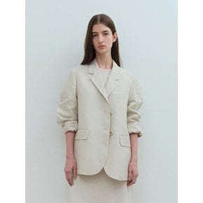TVS OVERFIT LINEN 2-BUTTON BLAZER_2COLORS
