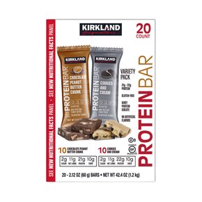 시그니처 프로틴바 단백질바 초콜릿 피넛버터 청크 + 쿠키앤크림 60g 20개입