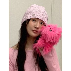 Wrinkle Beanie Hat (Pink)