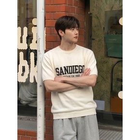 남성 레터링 자가드 배색 반팔 니트_025(10520-040-405-34)