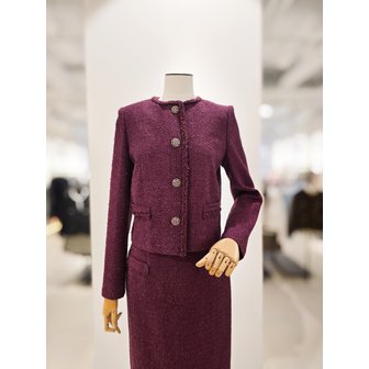 아이잗컬렉션 [파주점] [더아이잗컬렉션]코튼 블렌드 메탈릭 크롭 트위드 자켓 CR9A0JK021