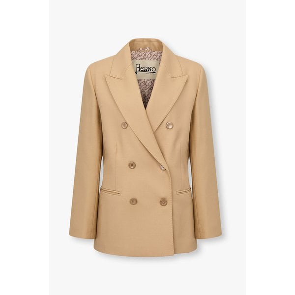 여성 울 블렌드 스트레치 더블 자켓 4625311507000