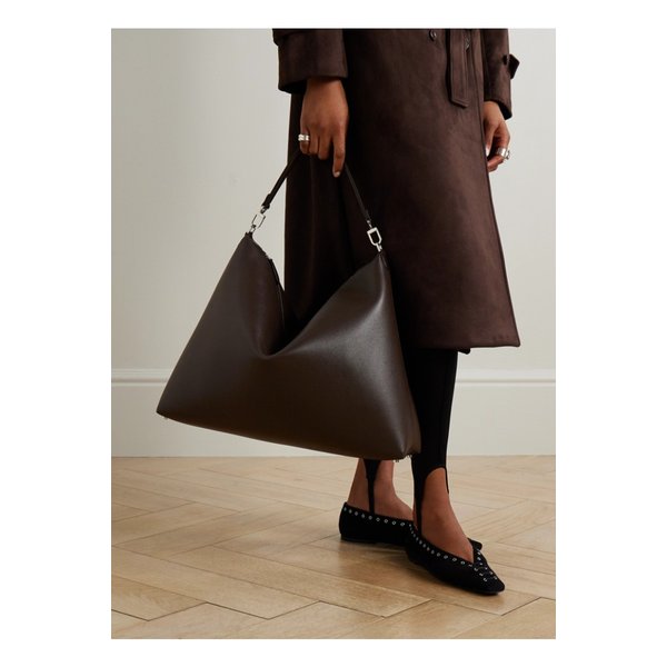 베벨 라지 텍스처 가죽 토트 초콜릿 46376663162874190