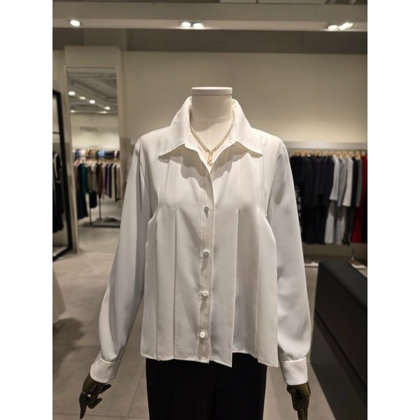 [파주점] 플리츠 베이직 칼라 블라우스 JS3B0BL521